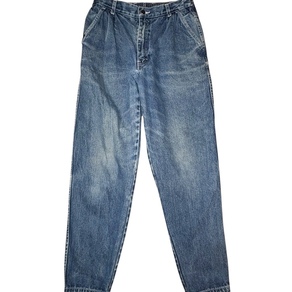 Vintage Fade Out Jinglers High Rise Jeans Blue Faded Baggy Denim Mom 28 in